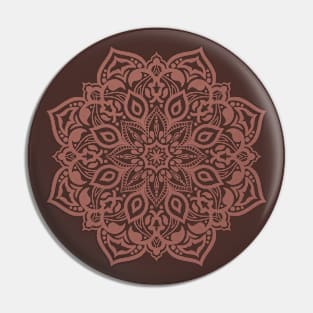 Elegant terracotta clay mandala - tone on tone Pin