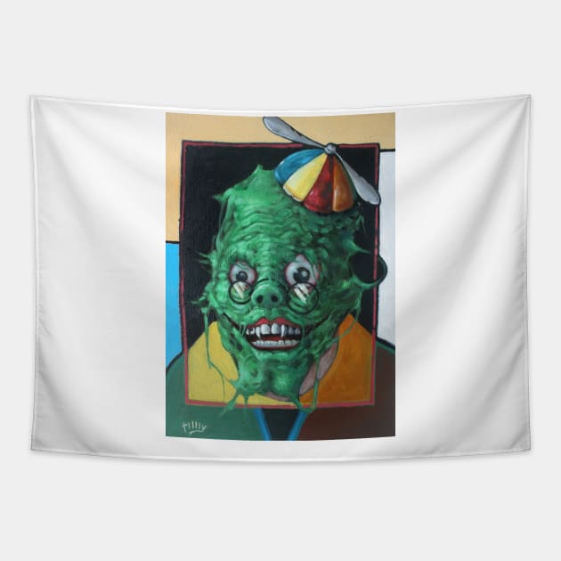 Wish Mask Wise Vampire Hero Green Ghost Joker Smile 300 acid bath future psychic Tapestry by Tiger Picasso