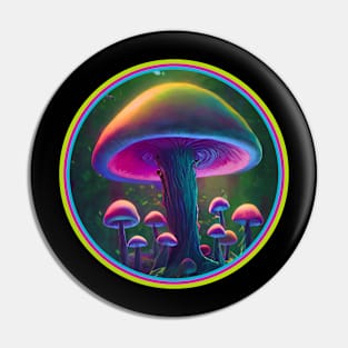 Trippy Mushrooms Pin