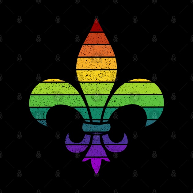 Rainbow Gay Pride Fleur De Lis by Muzehack