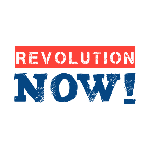 REVOLUTION NOW (blue) by Utopic Slaps