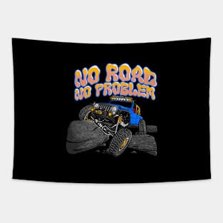 Blue Jeep Flex No Road No Problem Tapestry