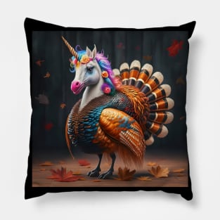 Unicorns Crashing Thanksgiving!!! Pillow