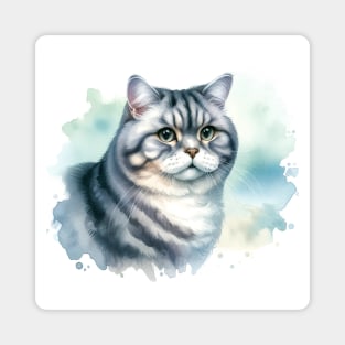 Manx - Watercolor Cat Magnet