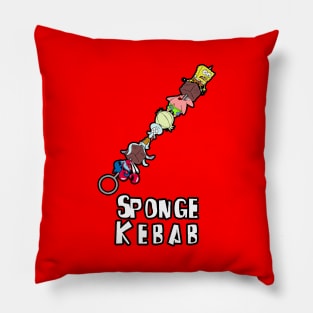 Funny Cute Sponge Kebab BBQ Funny Sea Creatures Cartoon Pillow