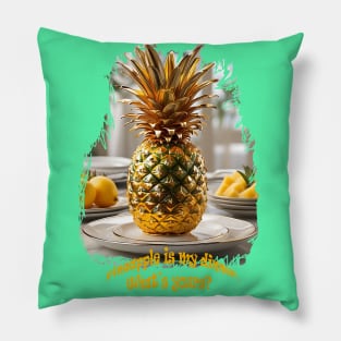 Pineapple dinner. AI generated image Pillow