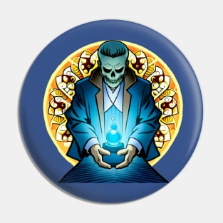 Skeleton in blue Pin