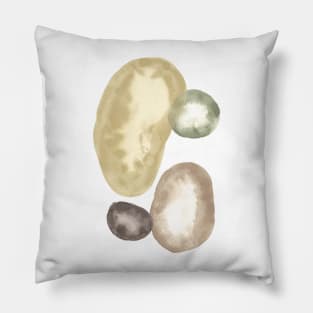 Watercolor balancing stones 2 Pillow