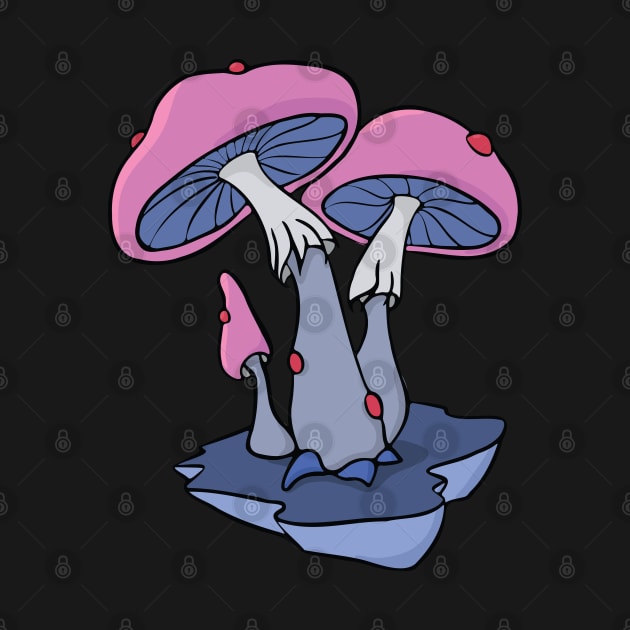 Pink Floating Mushrooms by DesignEvolved