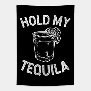 Hold My Tequila - white design Tapestry