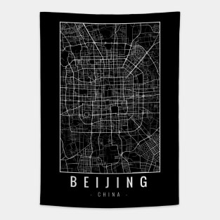 Beijing China Minimalist Map Tapestry