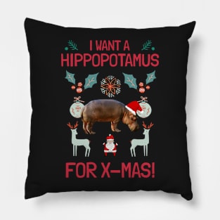 I want a hippopotamus for Christmas ! I want a hippo ! Pillow