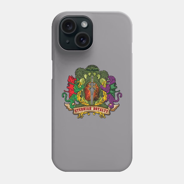 Red Text Variant- Eternian Royalty Crest Phone Case by Eternian Royalty 