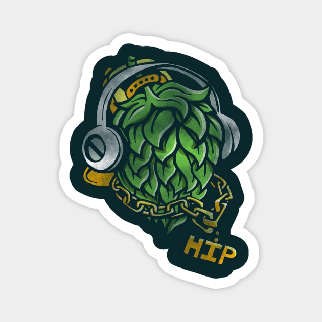 Craft Beer Hop head Humor Design Hip Hop Magnet by stayfrostybro