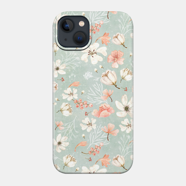 Peaches and Cream - Flower - Phone Case