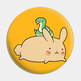 Snake and Bunny Pin