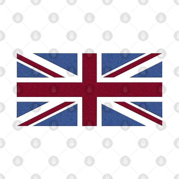 Denim style Union Flag (UK, Britain, British) by GerrardShuttleworthArt