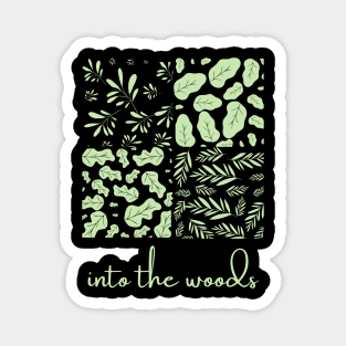 Into the Woods - Green Leaf Patterns Three Magnet