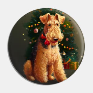 Cute Airedale Terrier Drawing Pin