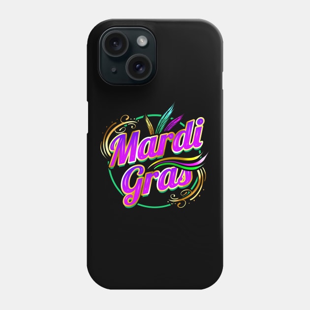 Lettering Logo For Mardi Gras Phone Case by SinBle