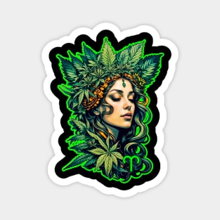 Aries weed girl Magnet