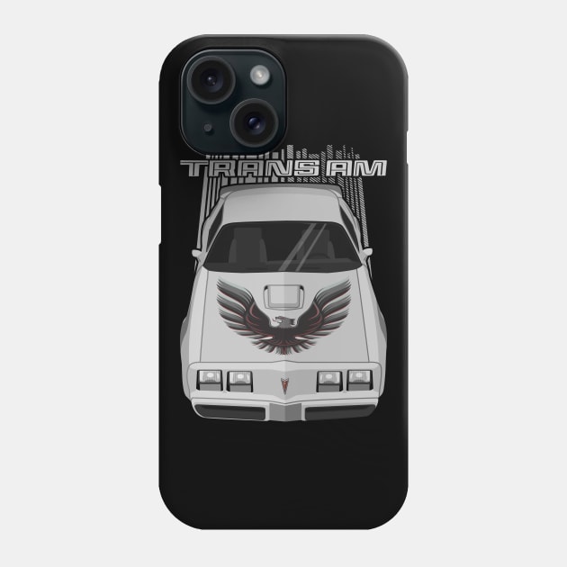 Firebird Trans Am 79-81 - silver and black Phone Case by V8social