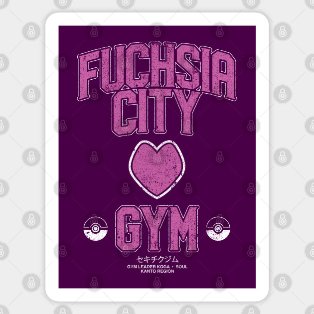 Fuchsia City Gym Anime Sticker Teepublic