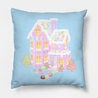 Gingerbread House (pastel) Pillow