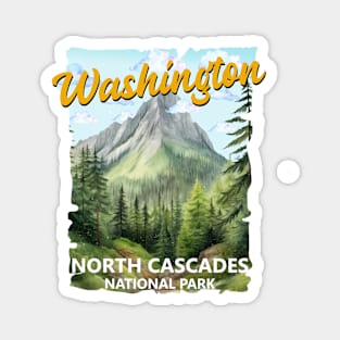 North Cascades National Park Washington NP Vintage Magnet