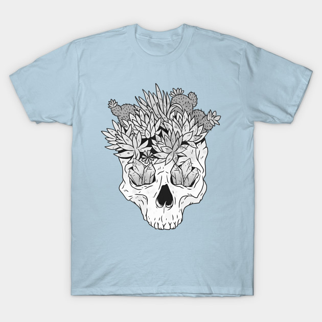 Disover Skull Black White Art - Skull - T-Shirt