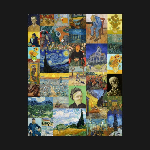 Vincent van Gogh - Artwork Collage by phneep