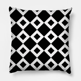 black and whitesquares pattern Pillow