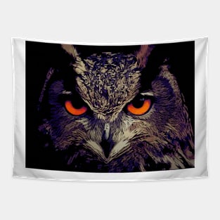 cool owl comic style Tapestry