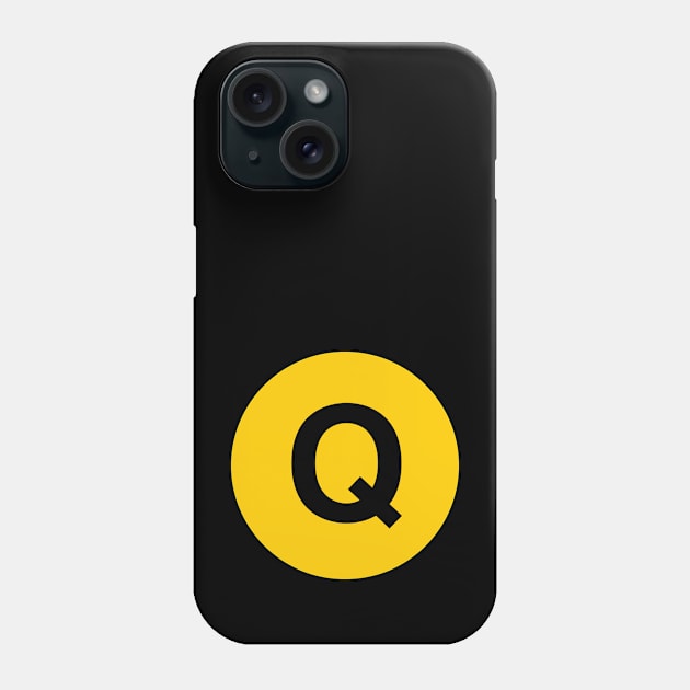 Q Train Phone Case by Assertive Shirts