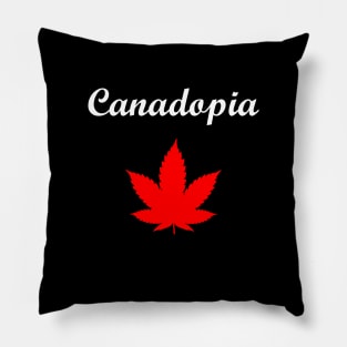 Canadopia Canada Marijuana Pot Leaf Dark Color Pillow