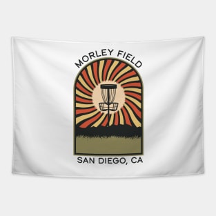 Morley Field San Diego, CA | Disc Golf Vintage Retro Arch Mountains Tapestry