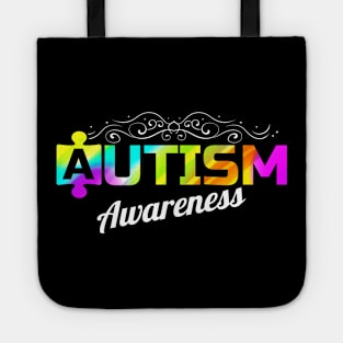 Colorful Jigsaw Puzzle Logo For Autism Awareness Tote