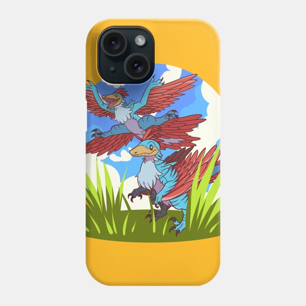 Microraptors Phone Case by Ashmish