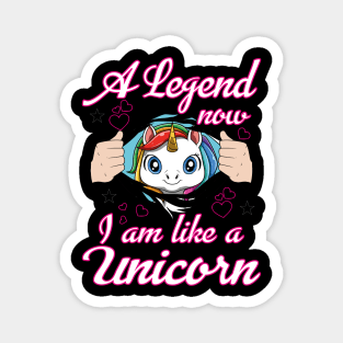 Cute Unicorn Funny Saying Pretty Rainbow Colors Fairytale Magnet