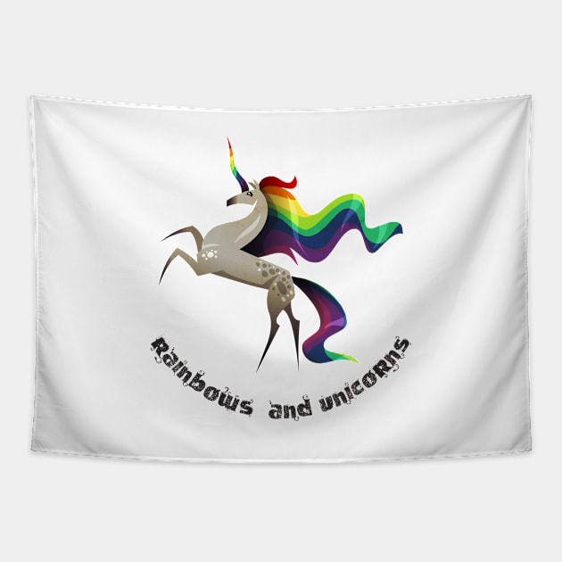 rainbows and unicorns Tapestry by gh30rgh3