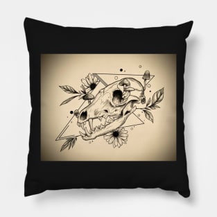 Fox skull Design Pillow