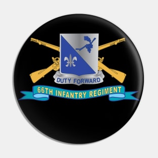 66th Infantry Regiment - DUI w Br - Ribbon X 300 Pin