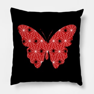 Spider Web Butterfly Pillow