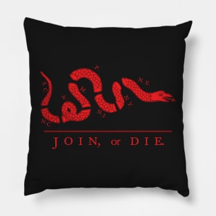 Join or Die Red Version Pillow