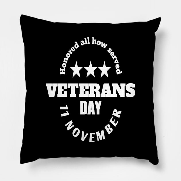 Veterans Day Pillow by Bellastore