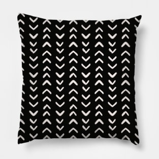 Black and White Boho Pattern Pillow