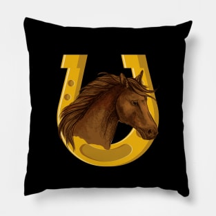 Golden stallion Pillow