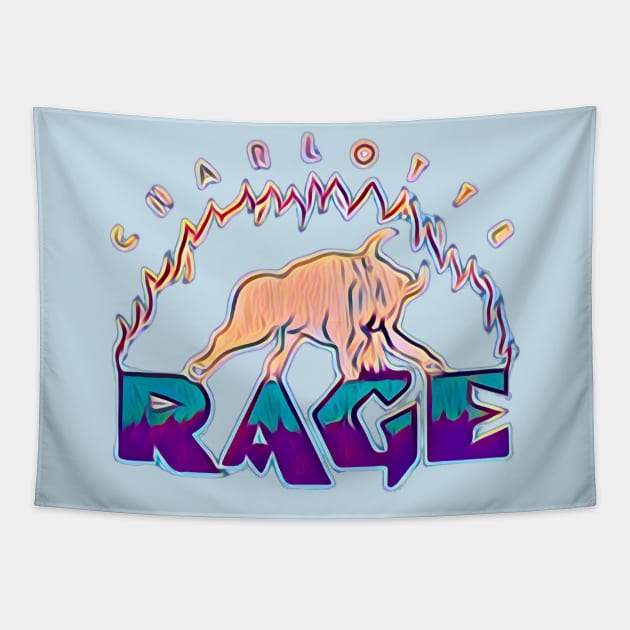 Charlotte Rage Football Tapestry by Kitta’s Shop