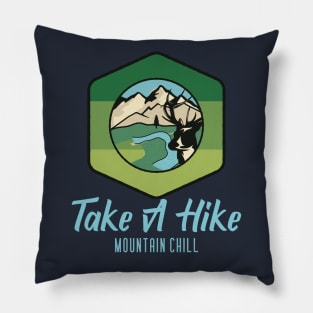 Take A Hike, mountain climbing, hiking, trekking, walking Pillow