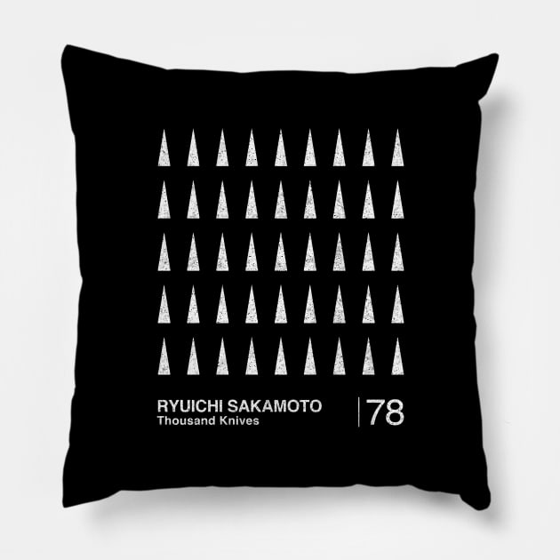 Thousand Knives / Minimalist Graphic Design Fan Artwork Pillow by saudade